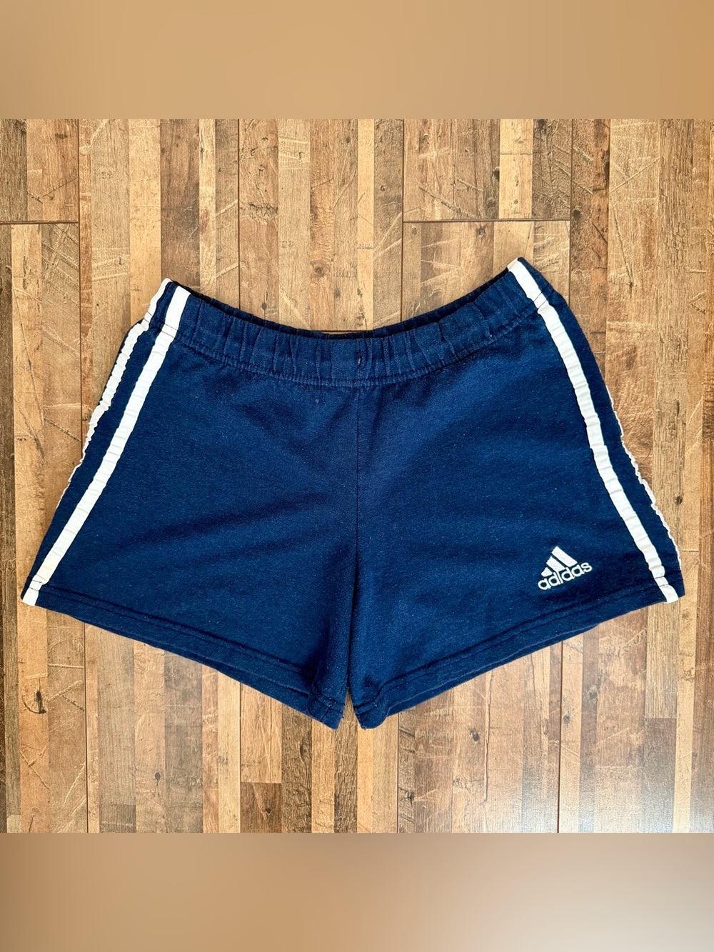 Adidas Vintage 90s Stripe Athletic Running Shorts Blue Sz M
